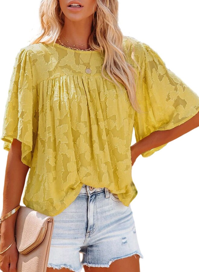 Yellow Bell Sleeve Top | Shop The Largest Collection | ShopStyle