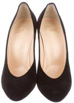 Thumbnail for your product : Christian Louboutin Suede Yousra 100 Pumps