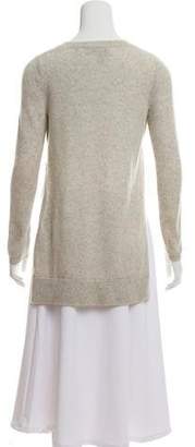 White + Warren Cashmere Slit-Accented Sweater