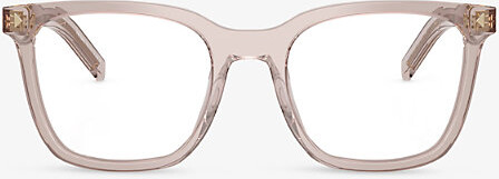Prada Womens Purple Pr B11V Round-Frame Plastic Optical Glasses