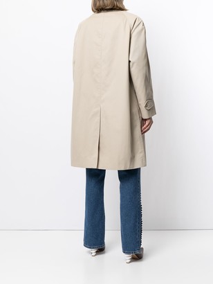 Burberry Pre-Owned 1990s Concealed Fastening Knee-Length Coat