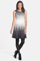 Thumbnail for your product : Eliza J Print Ponte Knit Fit & Flare Dress (Online Only)