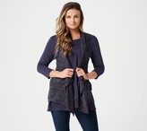 Thumbnail for your product : Logo by Lori Goldstein Sweater Knit Vest with Knit Top Twin Set