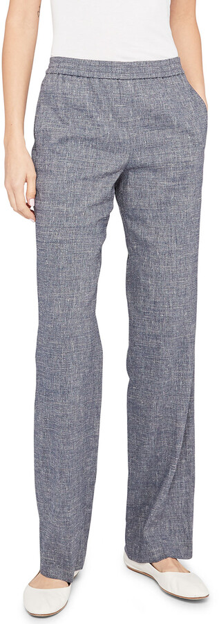 Theory Straight-Leg Linen Pull-On Pants - ShopStyle