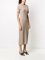 Thumbnail for your product : Fendi FF motif knitted midi dress
