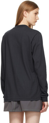 Sunnei Navy Mini Logo Long Sleeve T-Shirt