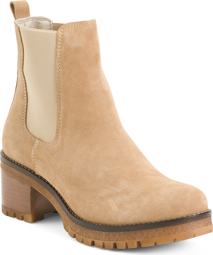 Cruza Tendencia Made In Portugal Suede Chelsea Booties - ShopStyle