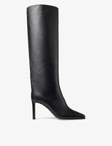 Thumbnail for your product : Jimmy Choo Mahesa 85 grained-leather knee-high boots