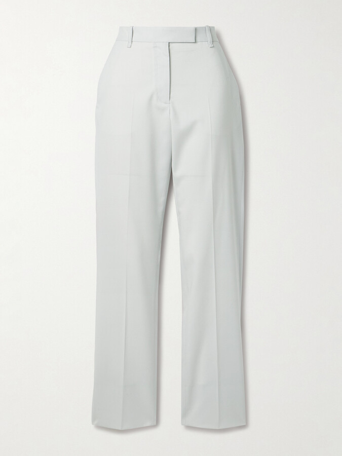 Proenza Schouler - Teddy Cotton-twill Straight-leg Pants - Gray