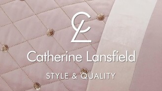 Catherine Lansfield Sequin Cluster Bedspread Throw - Pink