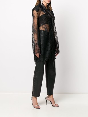 Unravel Project Sheer Lace Tied Blouse