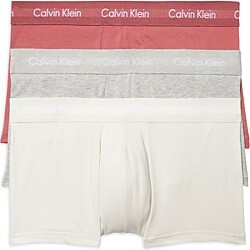 Calvin Klein Cotton Stretch Moisture Wicking Low Rise Trunks, Pack of 3 -  ShopStyle Boxers