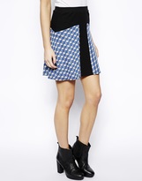 Thumbnail for your product : Zooey Love High Waisted Circle Skirt in Geo Jacquard Knit