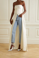 Thumbnail for your product : Brandon Maxwell Strapless Cotton Bustier Top - White