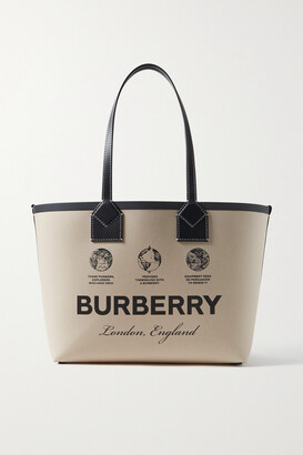 Burberry Off White Leather Small Salisbury Tote