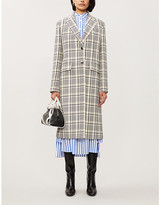 Thumbnail for your product : Prada Checked wool coat