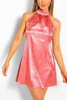 Thumbnail for your product : boohoo Floral Jacquard Satin Sleeveless Swing Dress
