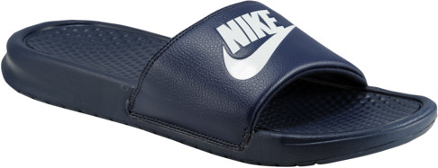 nike benassi navy blue