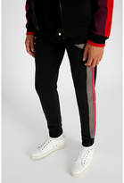 Thumbnail for your product : Lanvin Side-stripe shell-trimmed cotton-jersey jogging bottoms