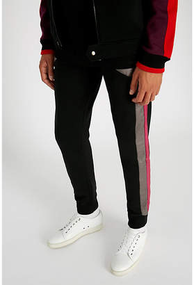 Lanvin Side-stripe shell-trimmed cotton-jersey jogging bottoms