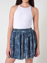 Thumbnail for your product : American Apparel Illustrated Chiffon Double-Layered Shirred Waist Skirt