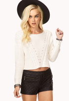 Thumbnail for your product : Forever 21 Favorite Cable Cropped Sweater