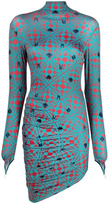 MAISIE WILEN Abstract-Print Fitted Dress
