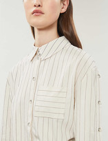 Thumbnail for your product : BA&SH Striped loose-fit woven shirt