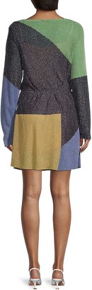 M Missoni Colorblock Blouson Sweater Dress