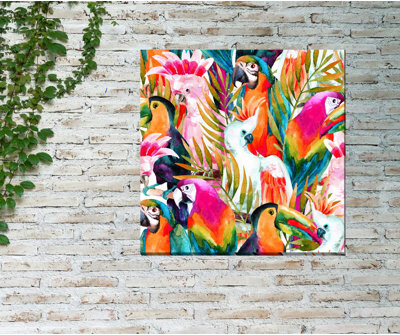 Bayou Breeze Kristofer Bright Parrots Outdoor Wall Decor