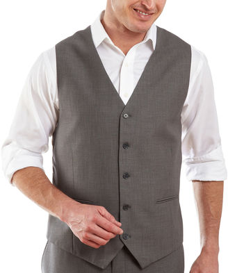 Jf J.Ferrar JF Gray Sharkskin Suit Vest - Classic