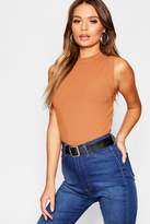 Thumbnail for your product : boohoo Rib Knit Sleeveless High Neck Top