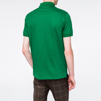 Paul Smith Men's Green Embroidered 'Mushroom' Motif Polo Shirt