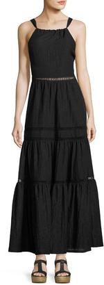 Rebecca Taylor Sleeveless Textured Maxi Dress, Black