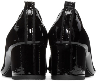 Lanvin Black Patent Leather Ballerina Heels