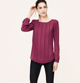Thumbnail for your product : LOFT Sheer Pleated Blouse