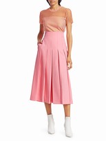 Thumbnail for your product : Akris Wool Twill Pleat Front Skirt