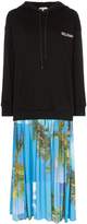 Thumbnail for your product : Natasha Zinko delovaya cotton and palm print hoodie dress