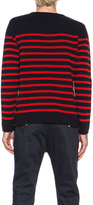 Thumbnail for your product : A.P.C. Striped Pullover Wool Sweater