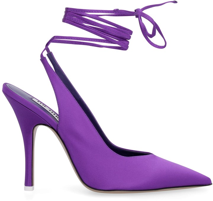 purple slingback pumps