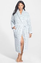 Thumbnail for your product : Nordstrom Plush Leopard Pattern Robe (Plus Size)