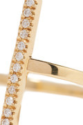 Ileana Makri Double Bar 18-karat gold diamond ring