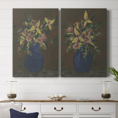 Wexford Home Dark Bouquet I-Premium Gallery Wrapped Canvas -Ready to Hang