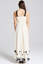 Thumbnail for your product : Little Mistress Beige Petal Applique Maxi Dress