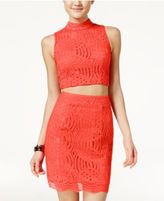 Thumbnail for your product : Crystal Doll Juniors' 2-Pc. Lace Bodycon Dress