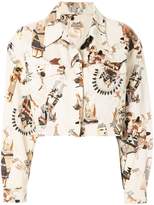 Thumbnail for your product : Hermes pre-owned First Nation print cropped jacket