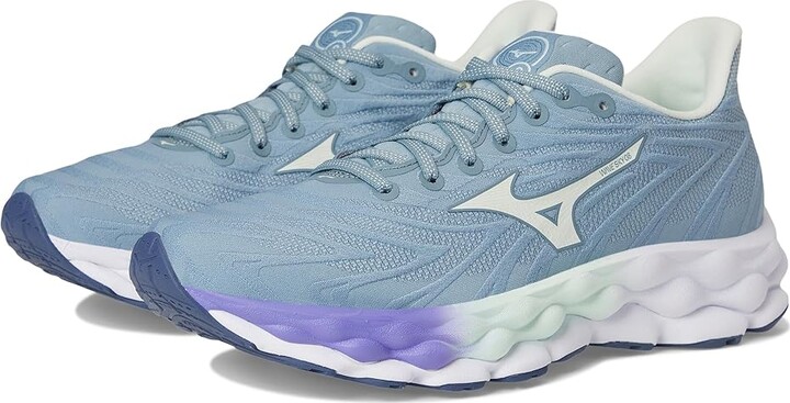 Mizuno Wave Sky 8 Womens Women's Running Shoes Citadel/Hint Of Mint : Women's 6 B - Medium Rubber