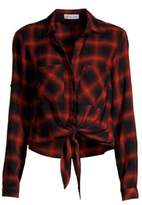 Thumbnail for your product : Bella Dahl Tie-Front Plaid Shirt