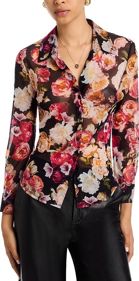 L'Agence Indiana Mesh Blouse