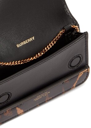 Burberry Jody Leopard-print Chain-strap Leather Wallet - Leopard